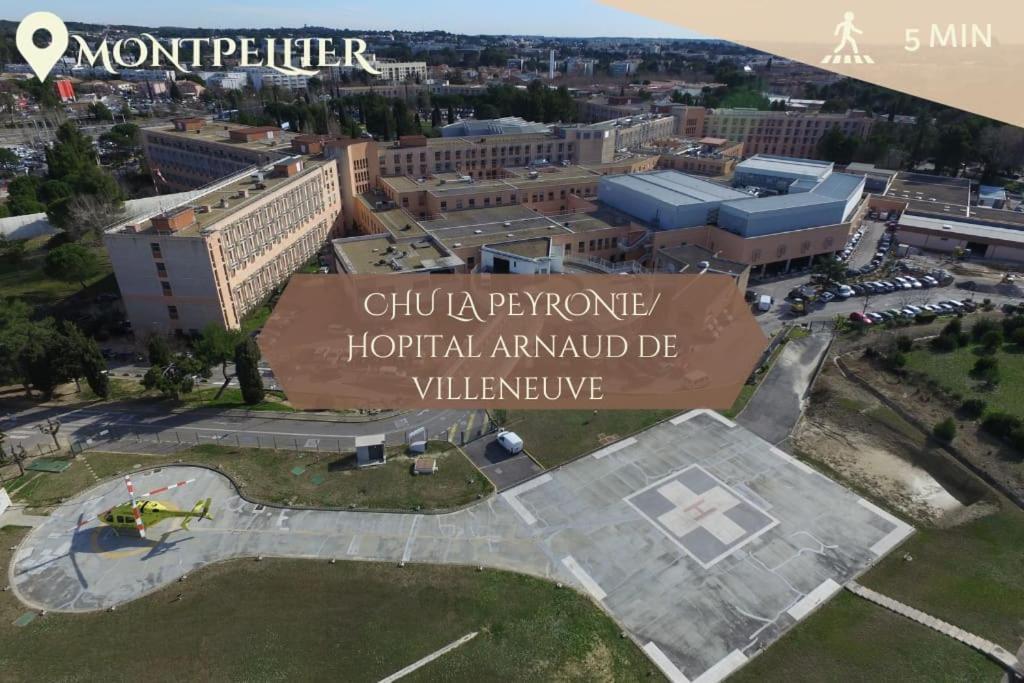 028- Chu Hopital, Appart 2Chambres, Parking, Tram Montpellier Exterior foto